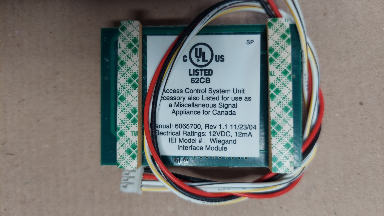 New Wiegand 62CB 6065700 Rev1.1 Interface Module