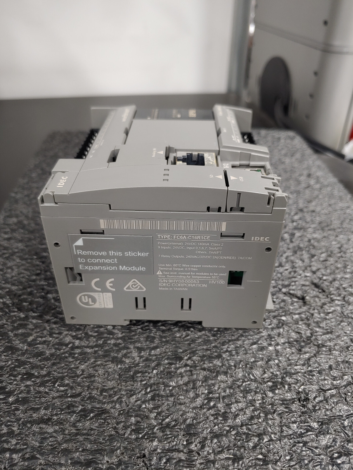 IDEC FC6A-C16R1CE FC6A MicroSmart PLC 16IO CPU 24VDC Relay