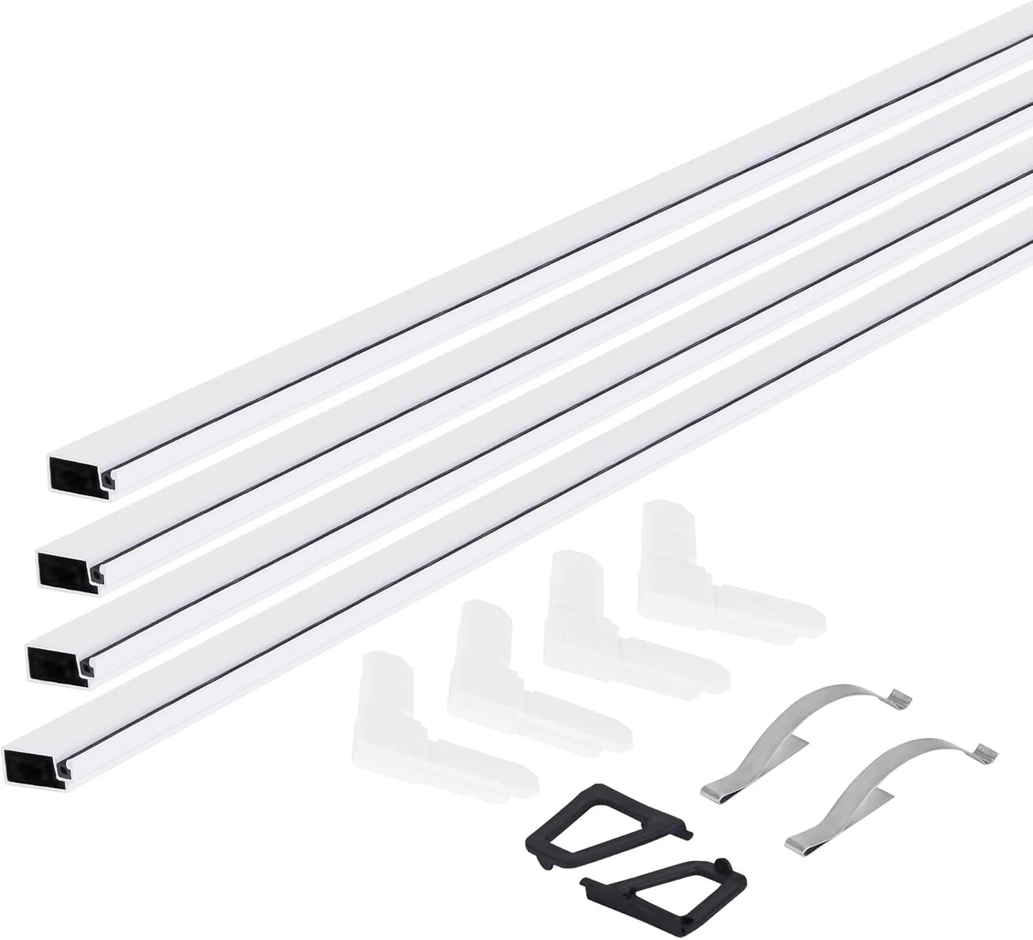 14103 5/16 in. x 48 in. x 48 in. White Aluminum Screen Frame Kit