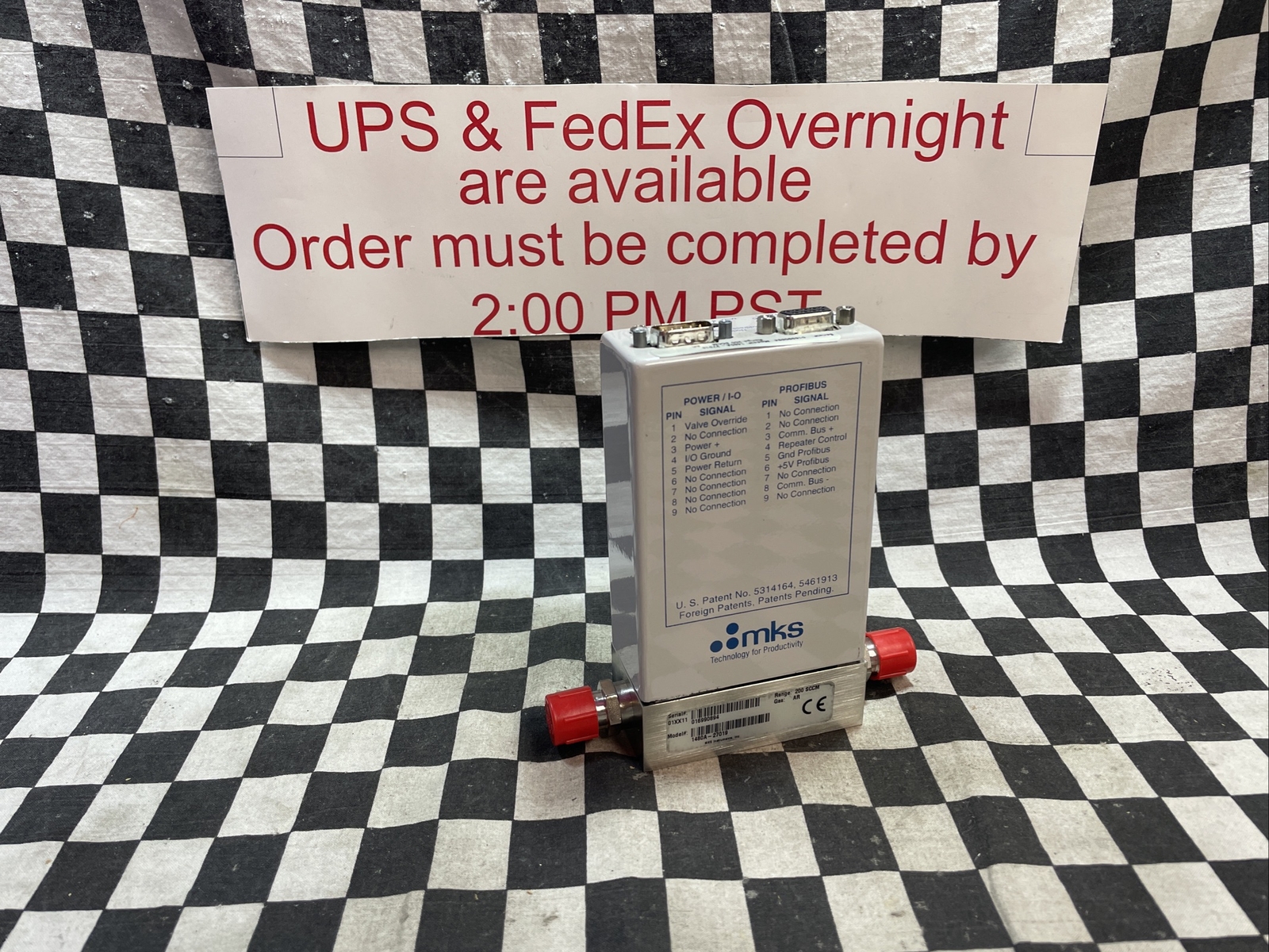 MKS MASS FLOW CONTROLLER 1/4″ VCR, 1480A-27019, 1480A27019, 200 SCCM, Gas AR