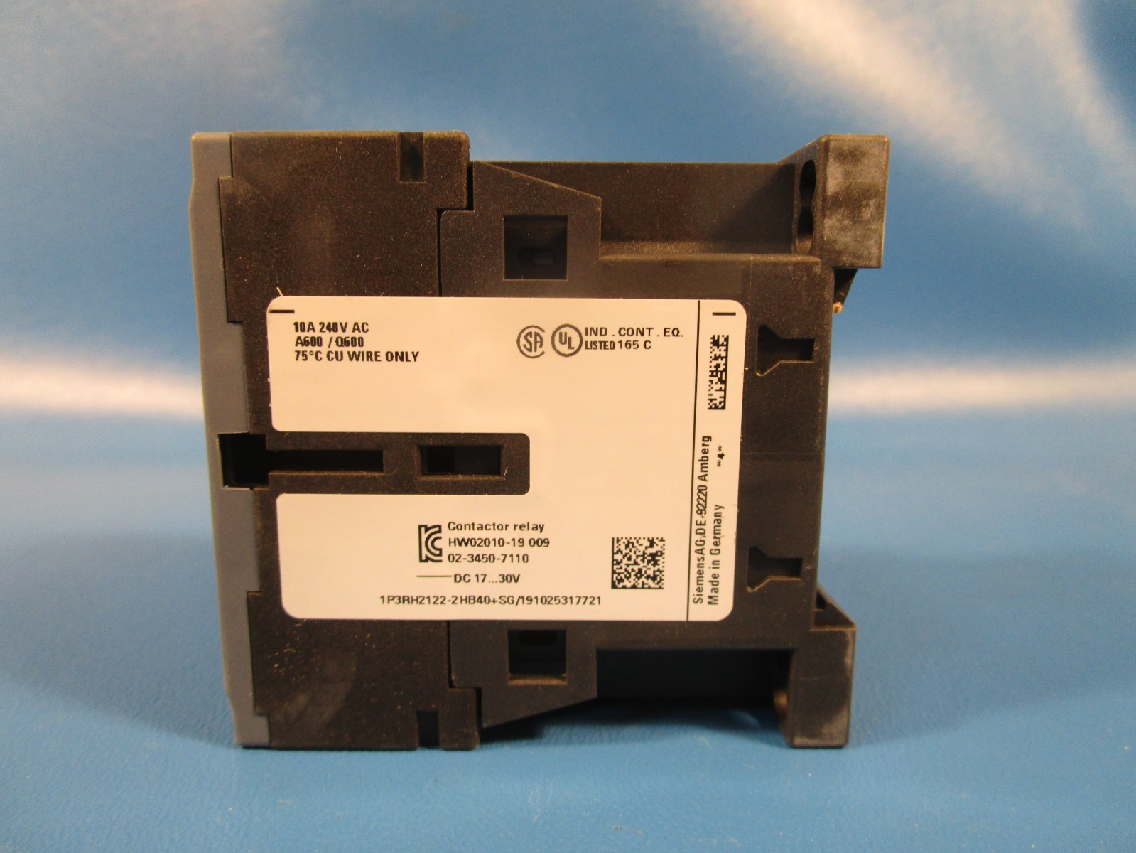 SIEMENS 3RH2122-2HB40, Coupling Contactor Relay, 2NO+2NC, DC 24V, Spring-Loaded