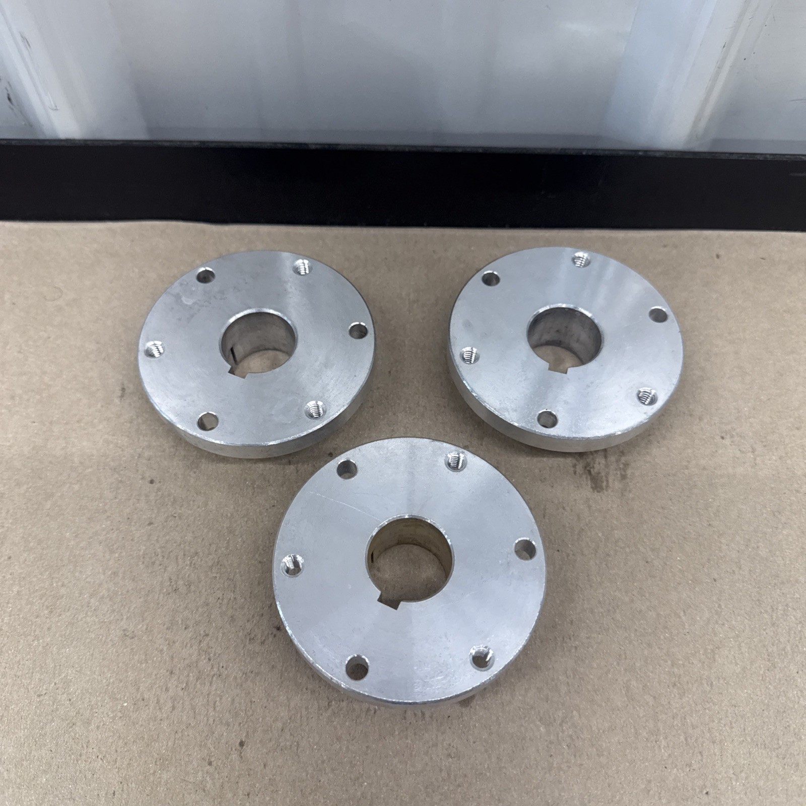 Lot Of 3- STAFFORD 1A100AFXK, 1″ Accu-Flange, Shaft Mounting Collar, Aluminum
