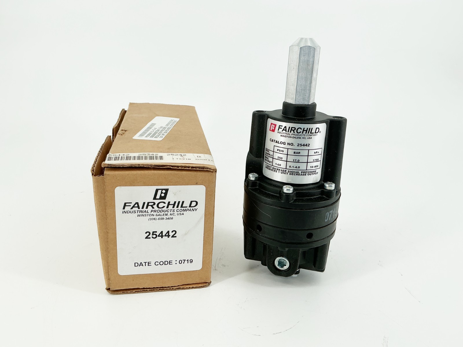 New Fairchild 25442 Reversing Relay 17Bar 250PSIG 1/4″NPT