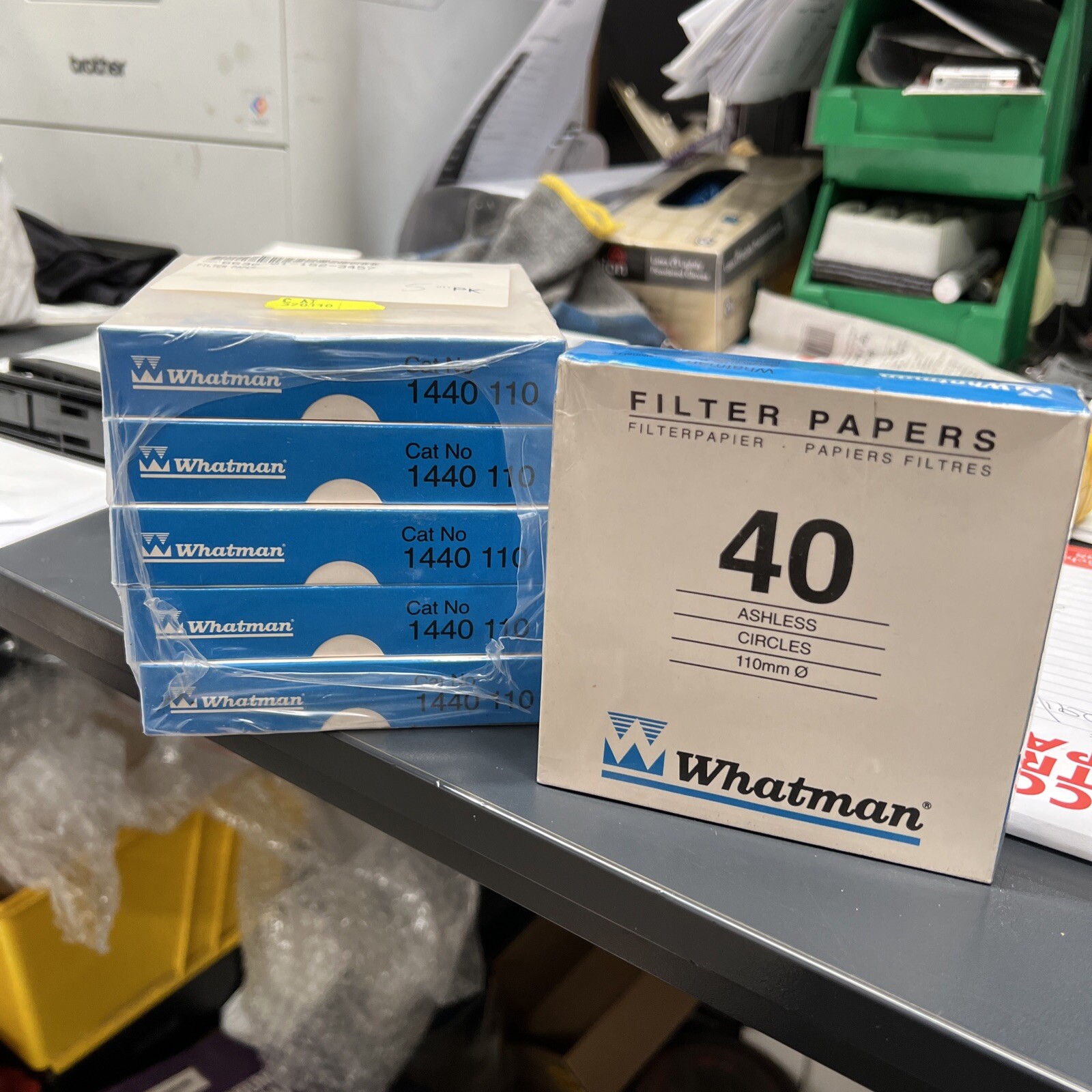 Qty 5 Whatman Chemical Filter Papers 40 Pack 110mm cat no 1440 110mm o x 100 cir