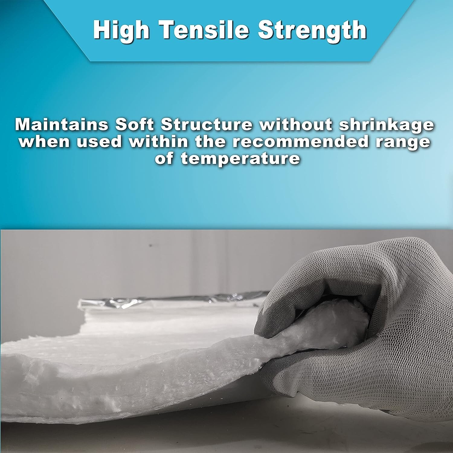 1″ Aluminium Foil Faced Ceramic Fiber Blanket Insulation 8# 2400F 24″ x 36″