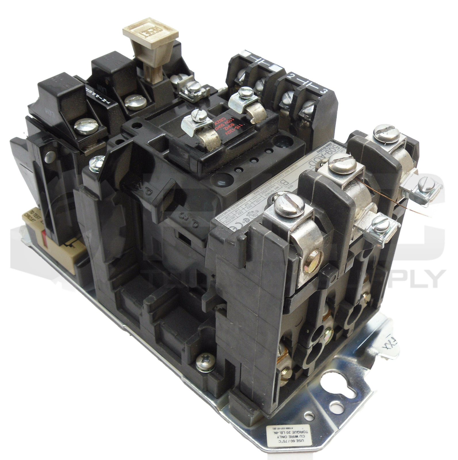 ALLEN BRADLEY 509-AOD /B STARTER W/ 42185-800-01 W/ CB236 COIL W/ 595-A /C