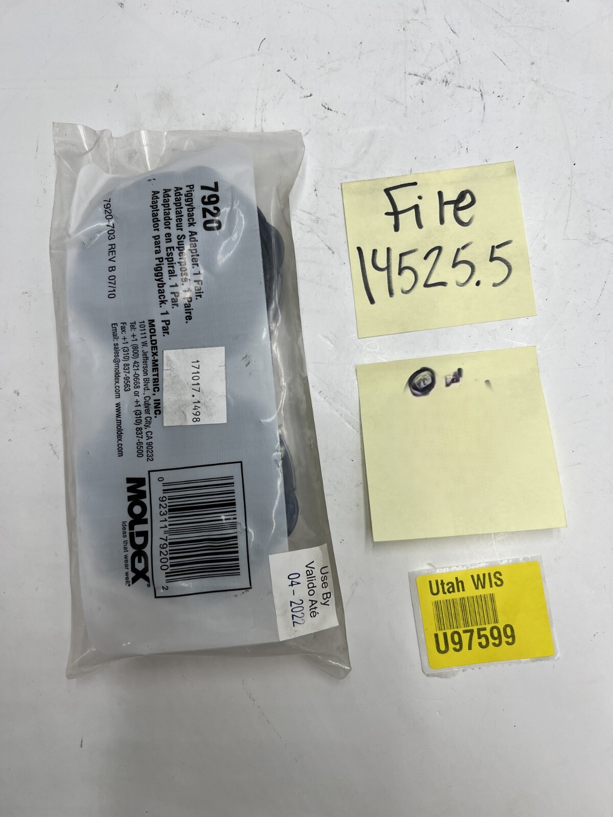 ( 4 packs of 2=8 ) ) Moldex 7920 Piggyback Adapter Filter Disk