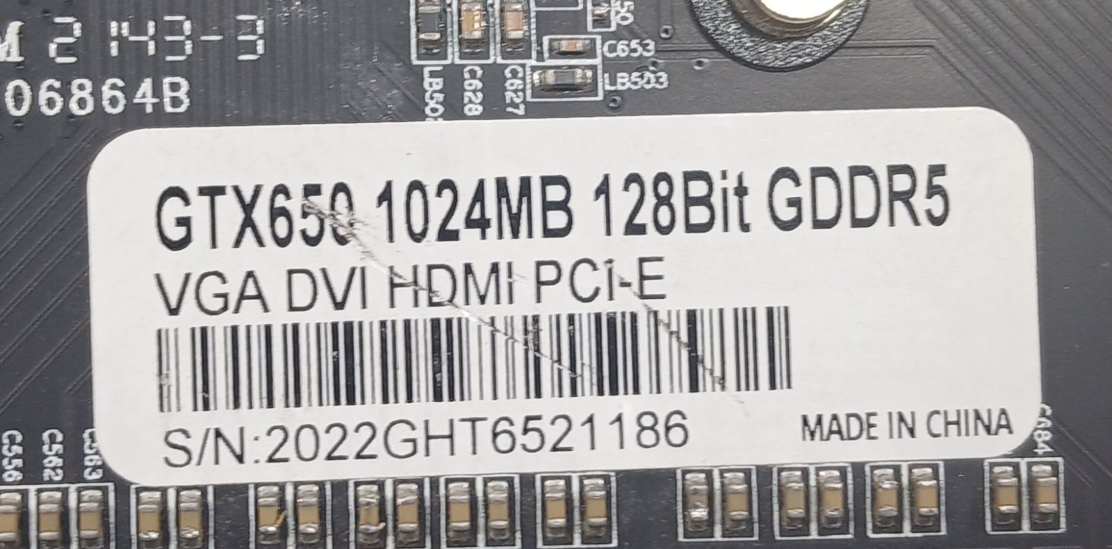 1 USED NVIDIA GTX650 1024MB 128bit GDDR5 GRAPHICS CARD ***MAKE OFFER***