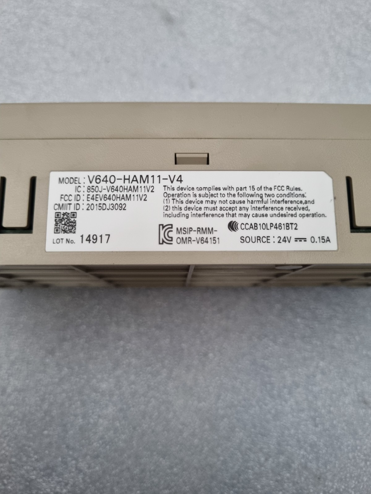 Omron V640-HAM11-V4 CIDRW RFID Amplifier Unit RS232/RS485 24VDC Fast Ship
