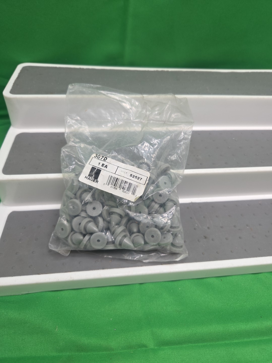 New Hager 52527 Rubber Door Stoppers, Lot of 100 Sealed Bag