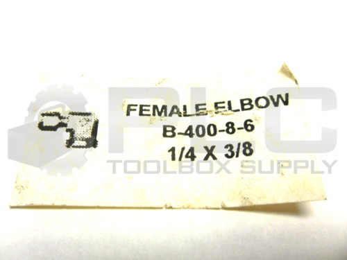 NEW LOT OF 8 SWAGELOK B-400-8-6 FEMALE CONNECTOR 1/4 X 3/8