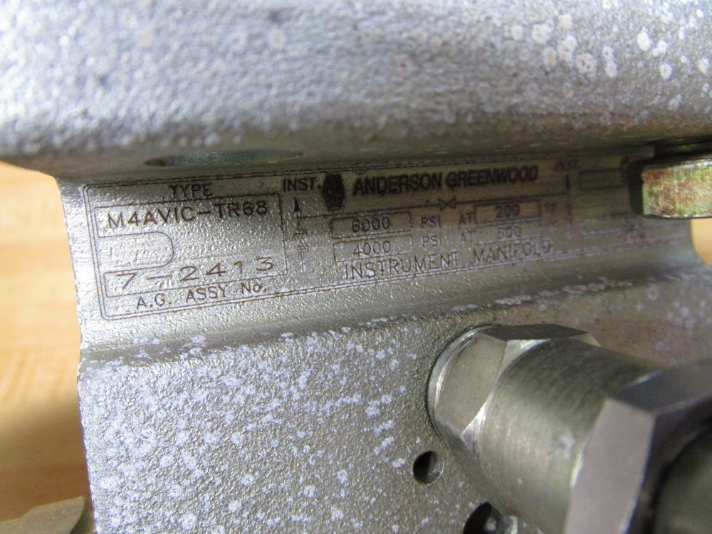 Anderson Greenwood M4AVIC-TR68 Instrumentation Manifold 3-Valve M4AVICTR68