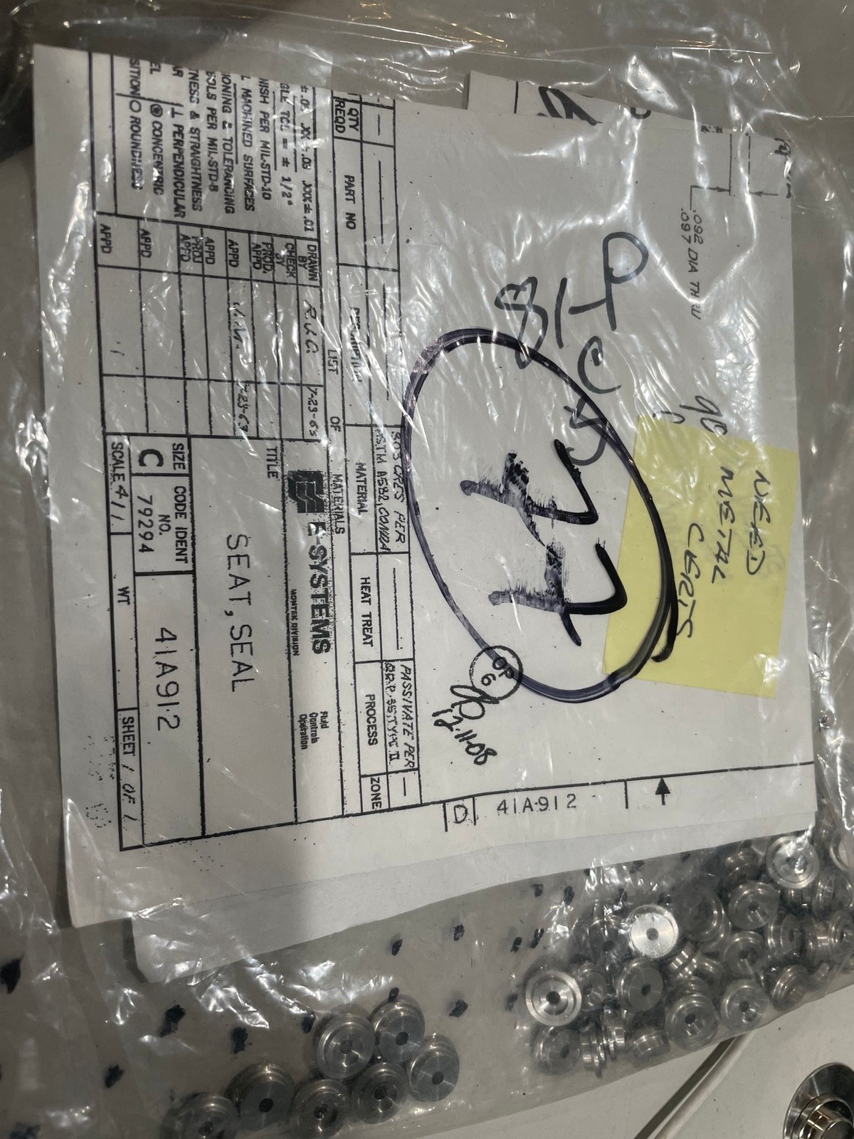 BW/IP INTERNATIONAL 41A912 SEAL SEAT