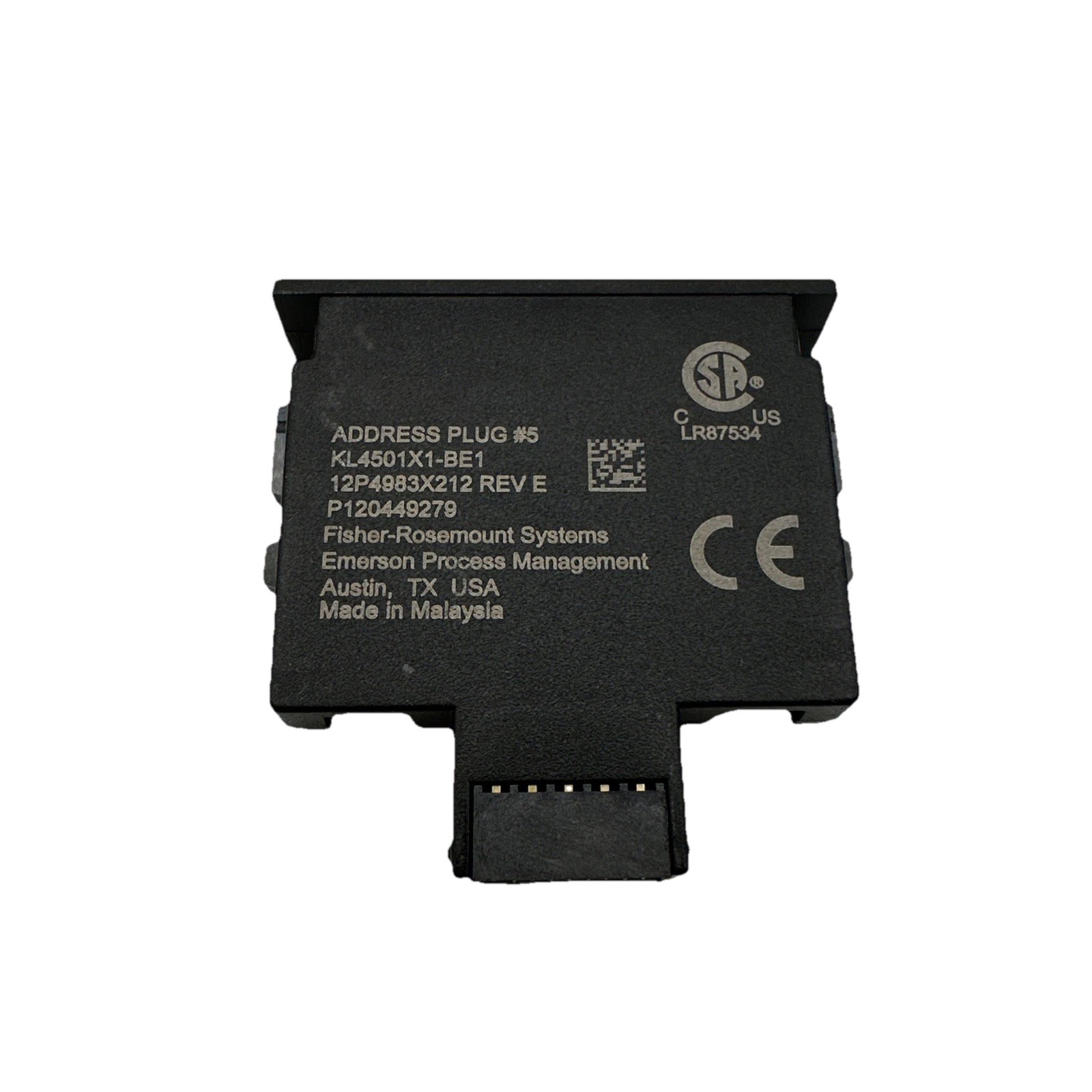 EMERSON DELTAV KL4501X1-BE1 ADDRESS PLUG #5 KL4501X1BE1 REV E