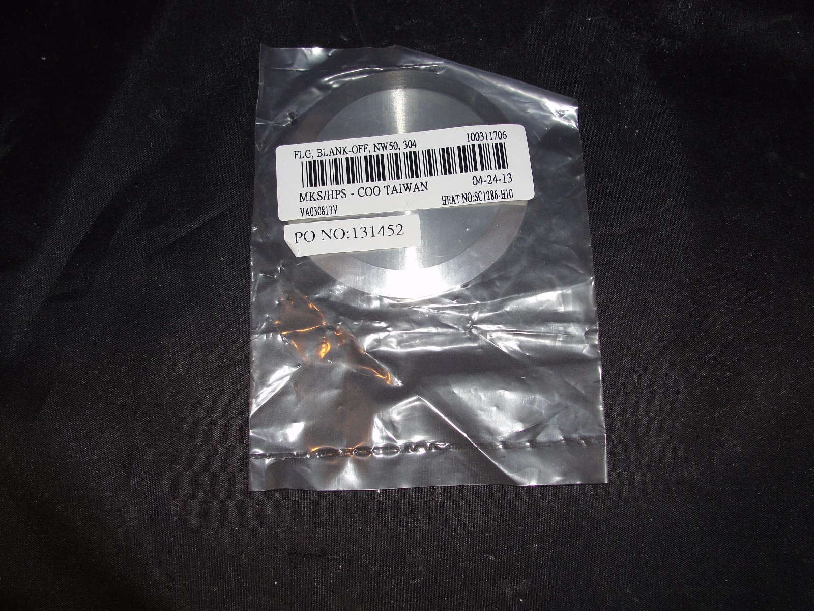 MKS/HPS NW50 304 FLG Blank Off NEW