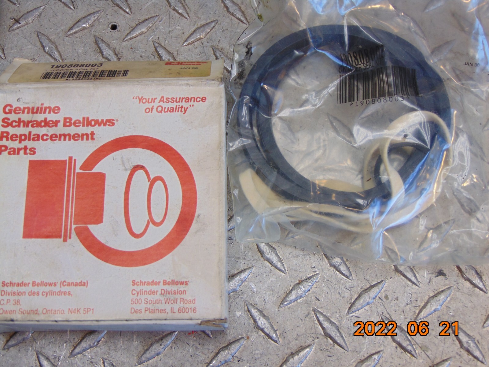 SCHRADER BELLOWS 190808003 CYLINDER SEAL KIT – FREE SHIPPING