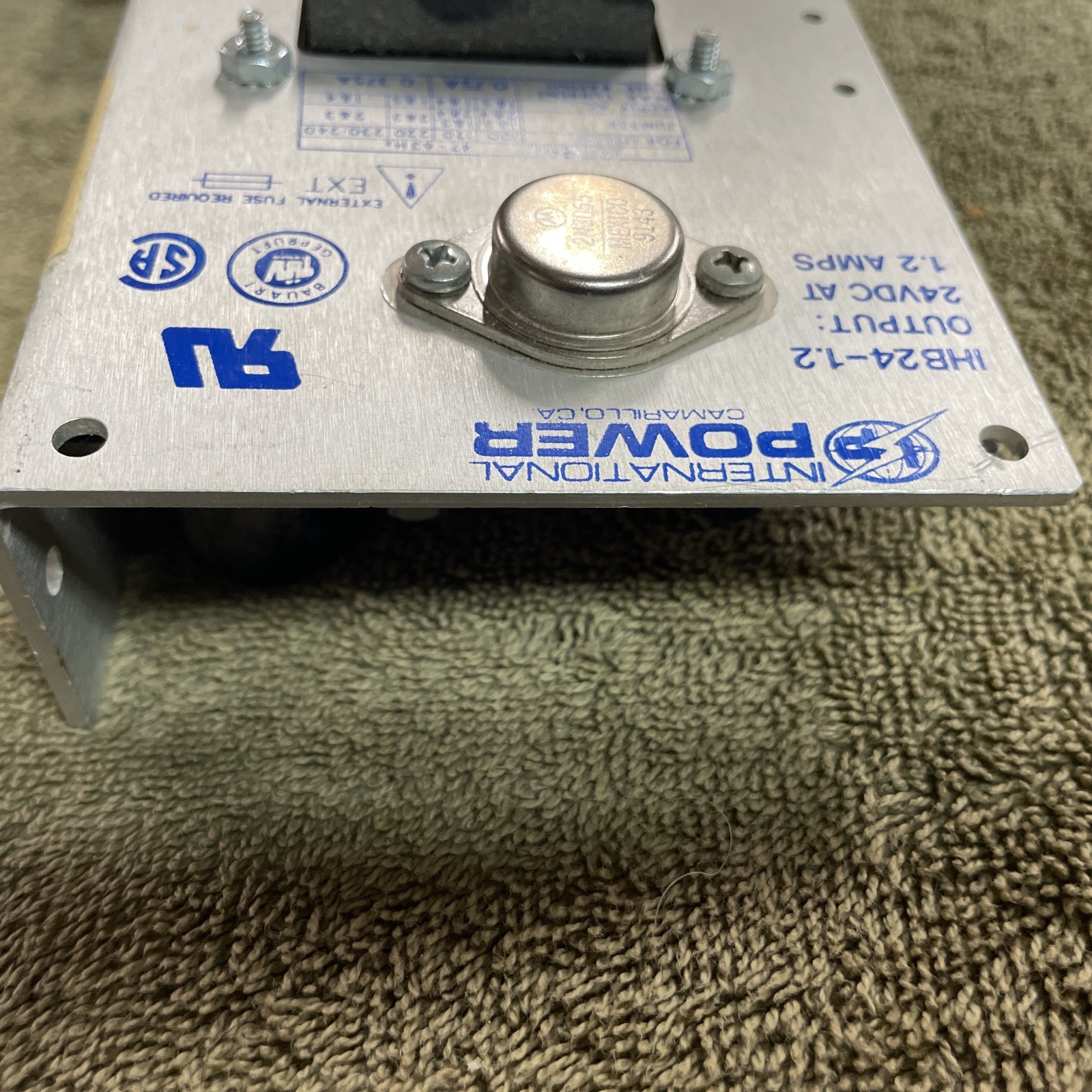 INTERNATIONAL POWER IHB24-1.2 POWER SUPPLY 24VDC 1.2A 47-63HZ