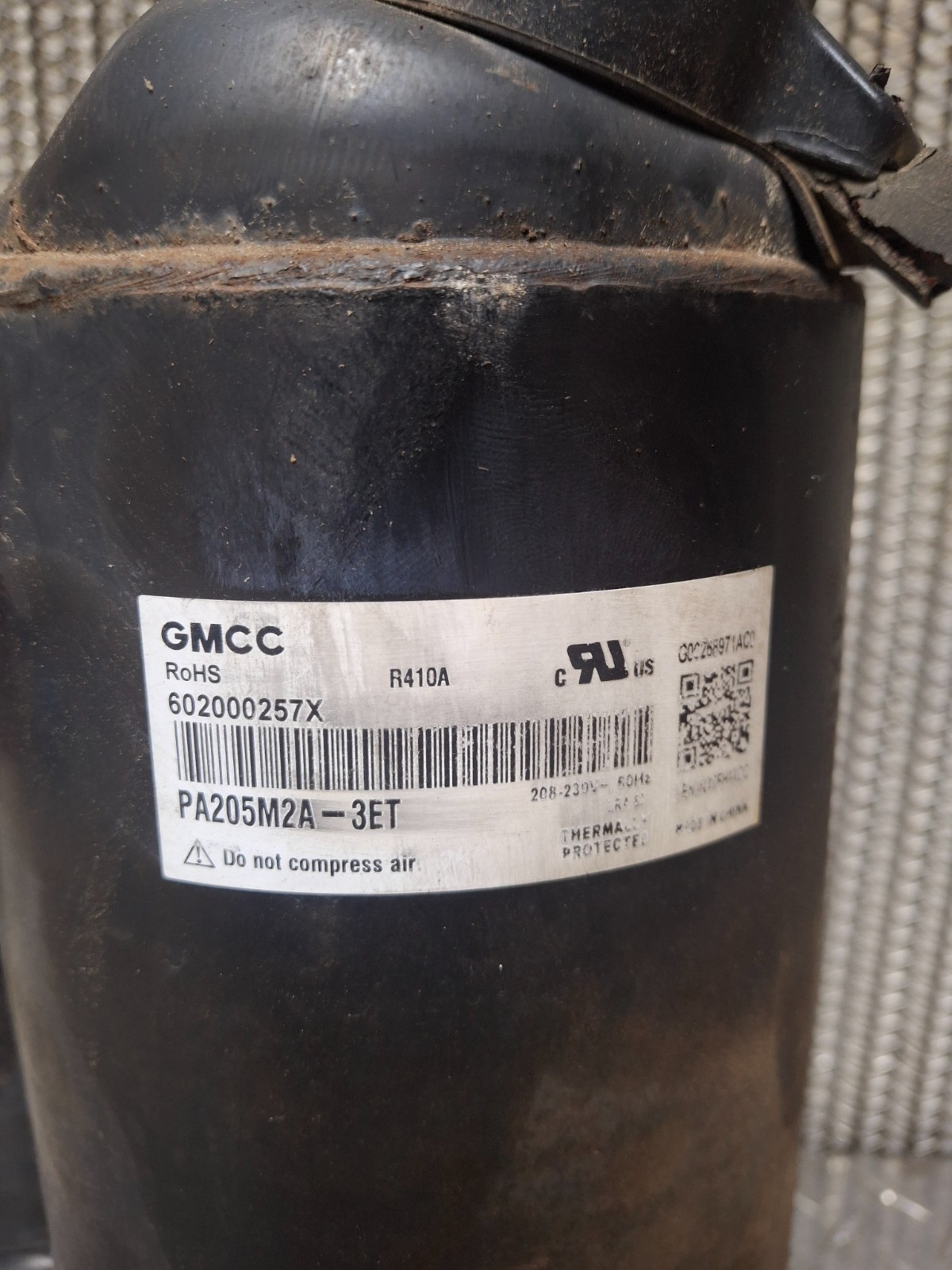 GMCC #PA205M2A Ac Compressor 220v Rotary Compressor