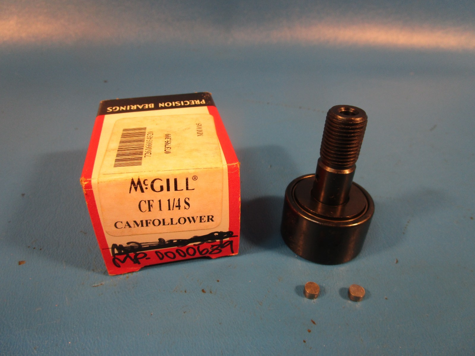 McGill CF 1 1/4 S, Cam Follower, Cylindrical Steel, 1 1/4 in, 32mm, Lubri-Disc