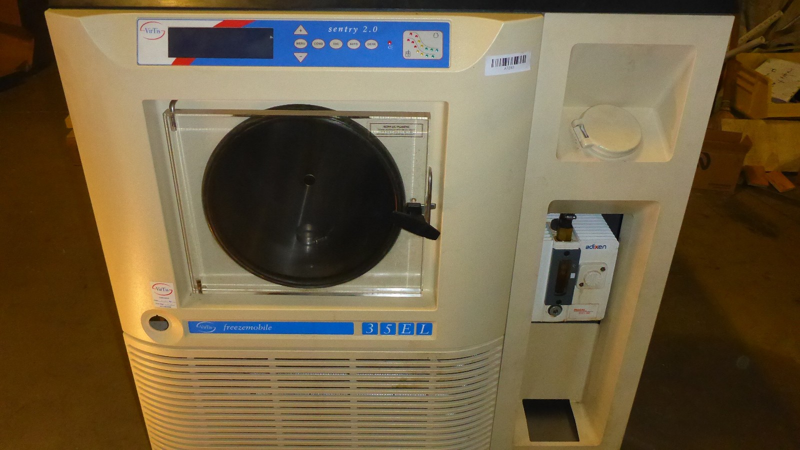 VIRTIS FREEZEMOBILE 35EL FREEZE DRY SYSTEM 440134 WITH TRIVAC VACUUM PUMP