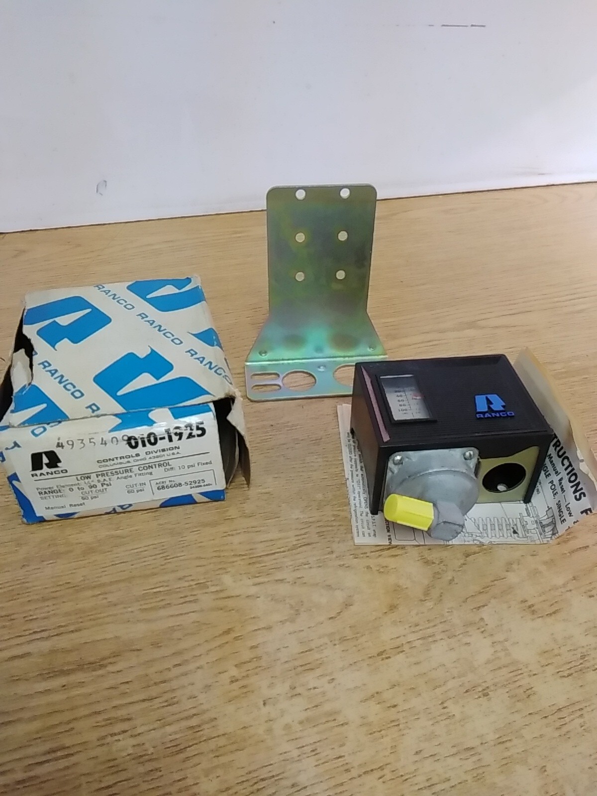 Ranco 010-1925 Low Pressure Refrigerator Control Manual Reset