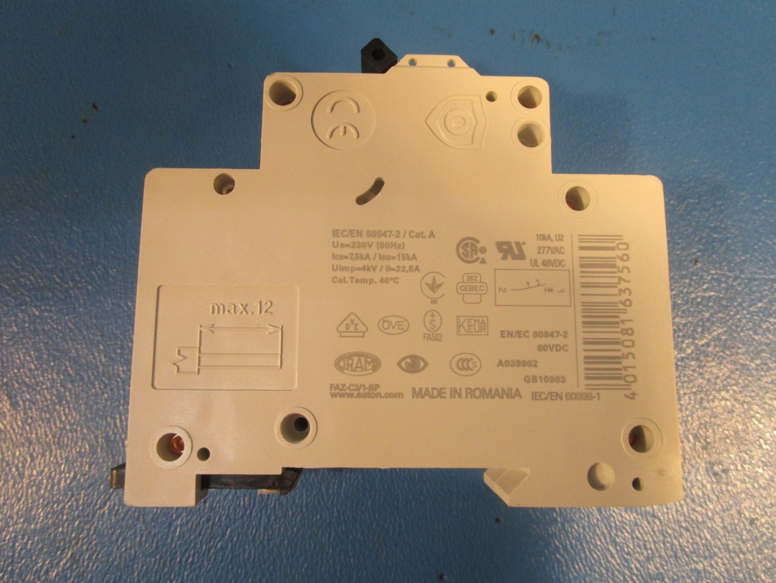 Eaton FAZ-C3/1-SP, MOTOR PROTECTION CIRCUIT BREAKER 3 AMP
