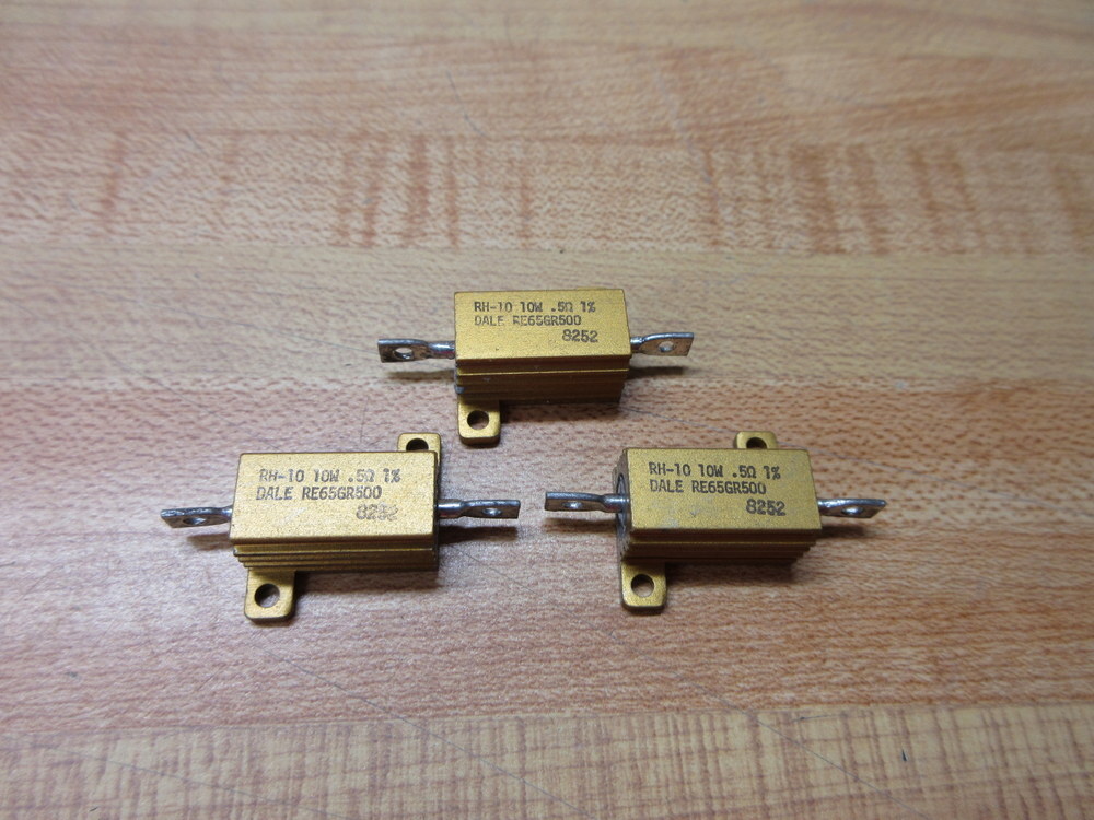 Dale RE65GR500 Vishay Resistor RH-10 .5Ω 10w (Pack of 3)