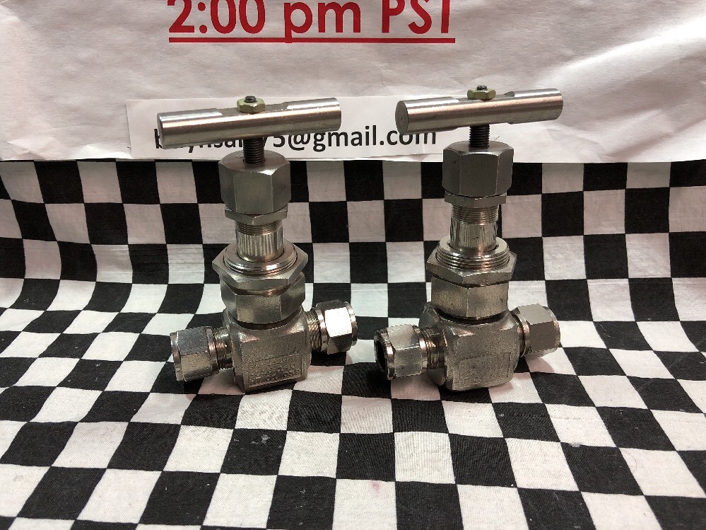 Lot Of 2, HOKE NEEDLE VALVE 1/2″ TUBE, 2871G8Y, SHIPSAMEDAY Box 8 “G”
