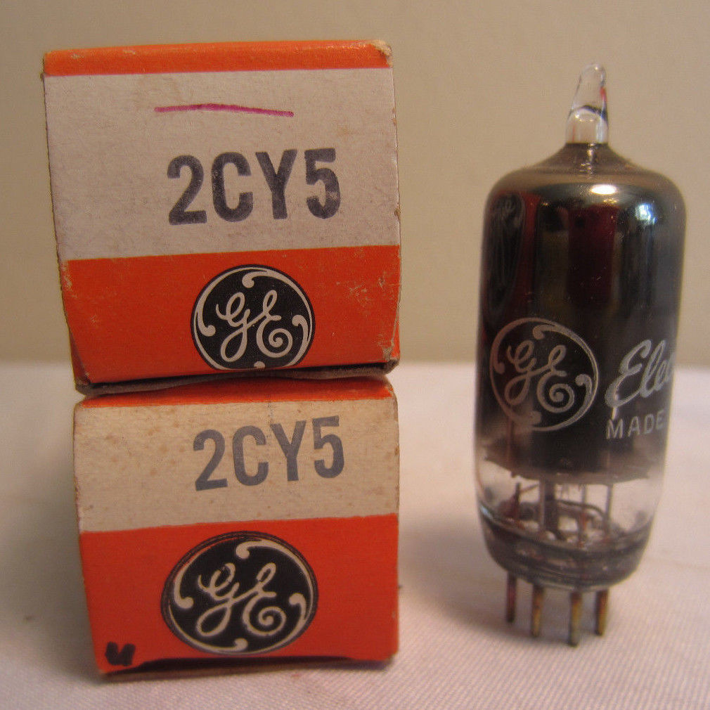 Lot Of 2 GE General Electric 2CY5 Electronic Tubes In Boxes