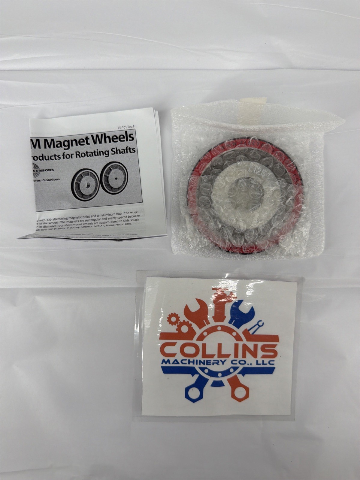 Electro-Sensors 700-211125 Magnet Wheel, 1-1/8in Bore, 199SM, 60PP, Aluminum Hub