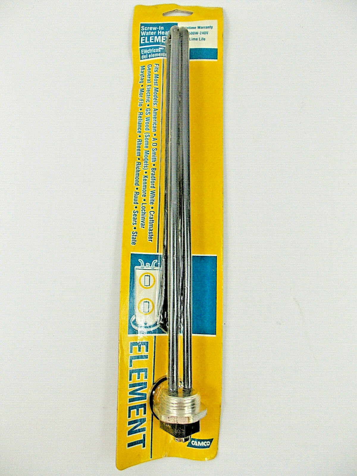 NEW OLD STOCK! CAMCO 4500W 240V SCREW-IN WATER HEATER ELEMENT 15184