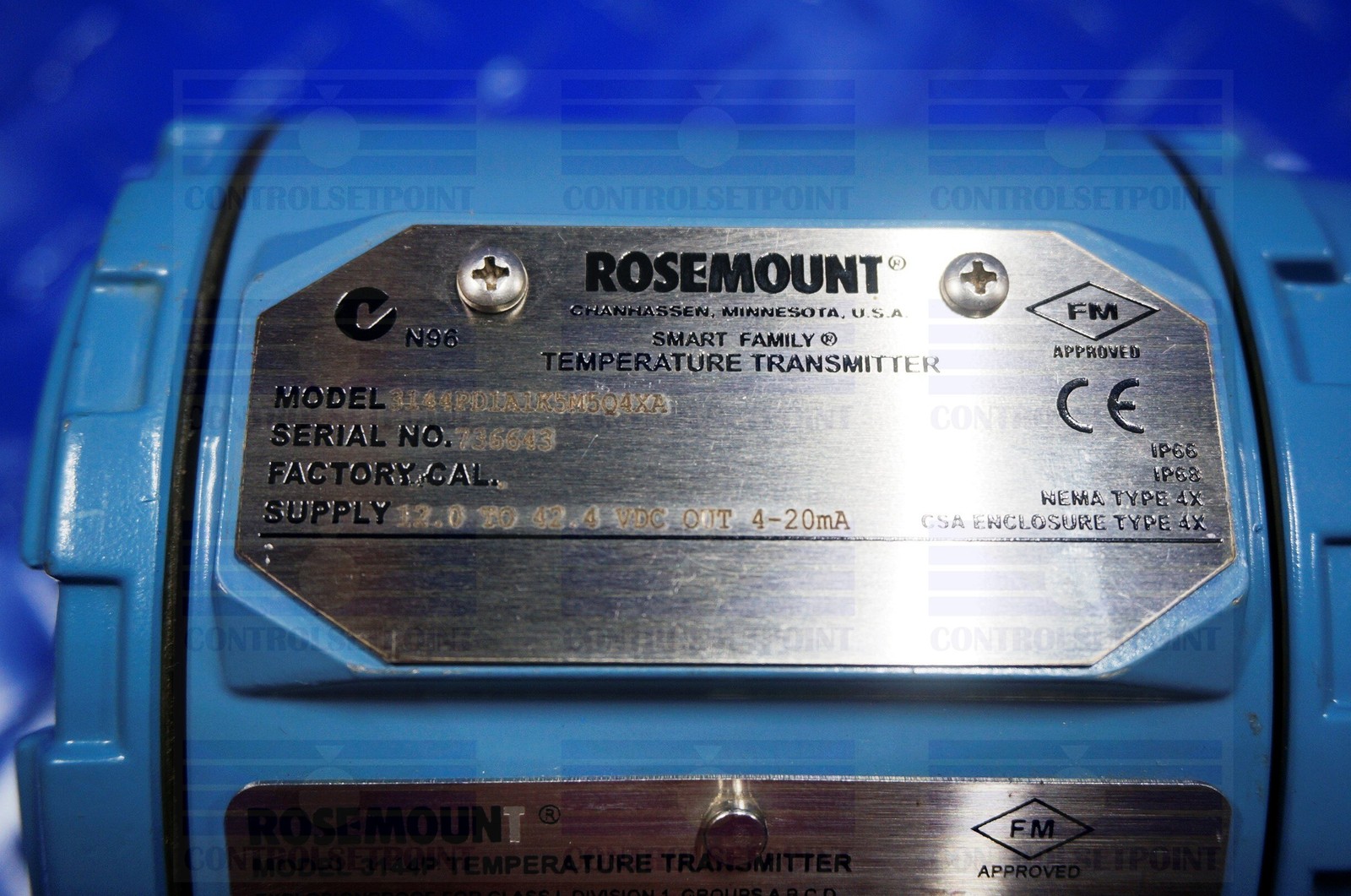 EMERSON ROSEMOUNT 3144PD1A1K5M5Q4XA TEMP TRANS 3144 PD1 ID36643