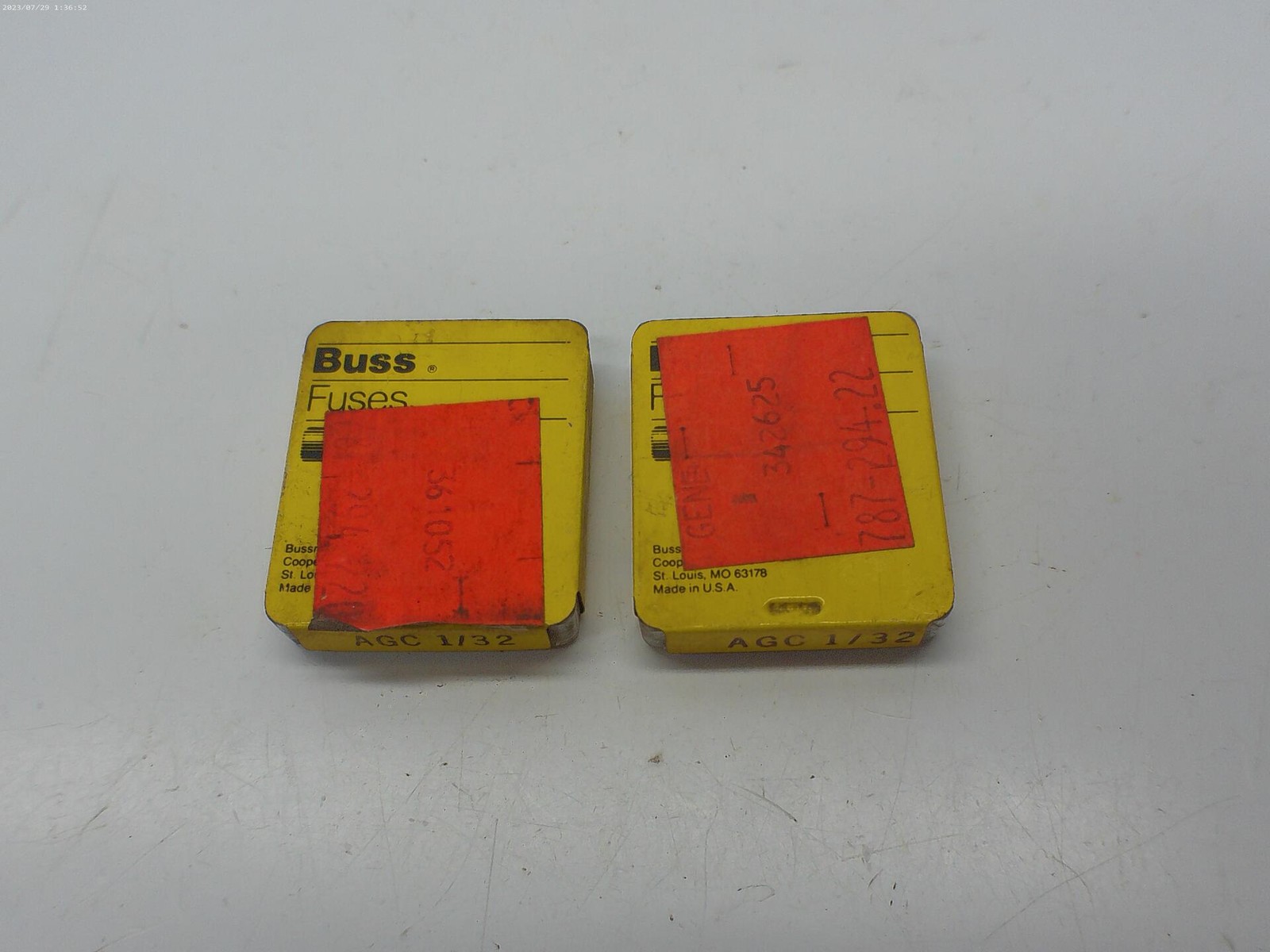 BUSSMANN AGC-1/32 FUSE LOT OF 2 PKG OF 5 NSMP