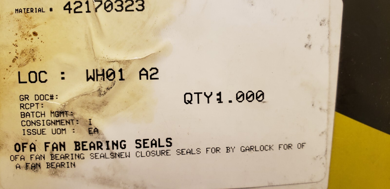 KLOZURE GARLOCK 29516-7099 ISO-GARD BEARING ISOLATOR, 4.438″x5.543″x0.994″, NIB