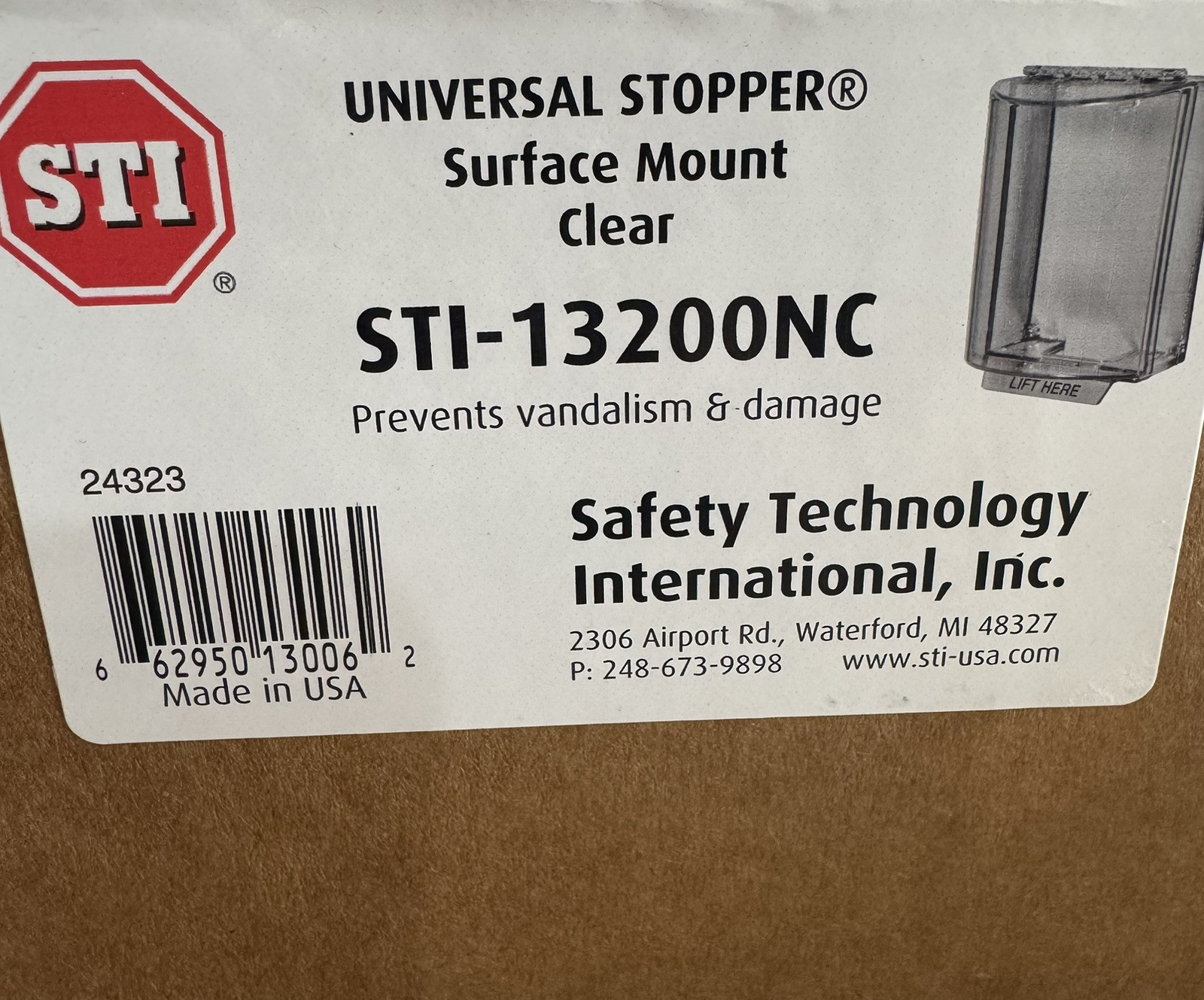 Safety Technology International STI-13200NC Enclose Protective Cover Box New