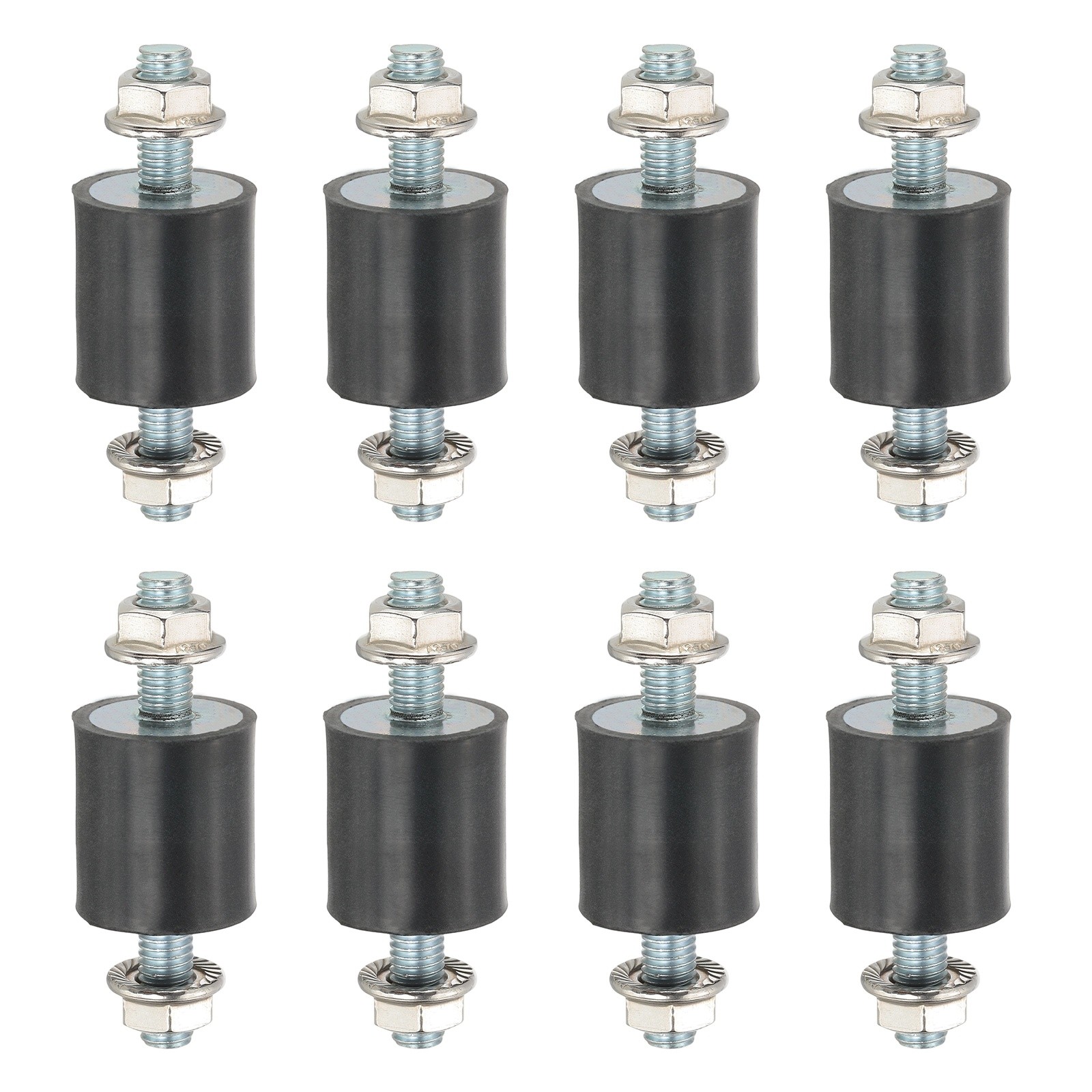 M8-25x25mm Rubber Isolator Mounts Vibration Studs Shock Absorber, 8Pcs (65mm)