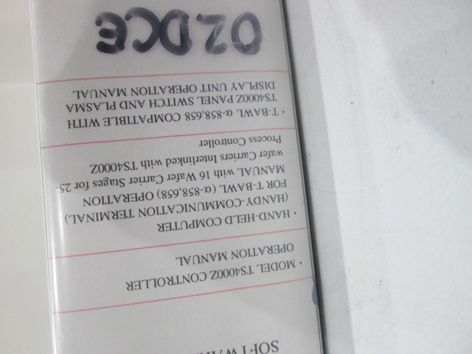 TEL Tokyo, Vertical Furnace, a-658SD, Software Manual, Used