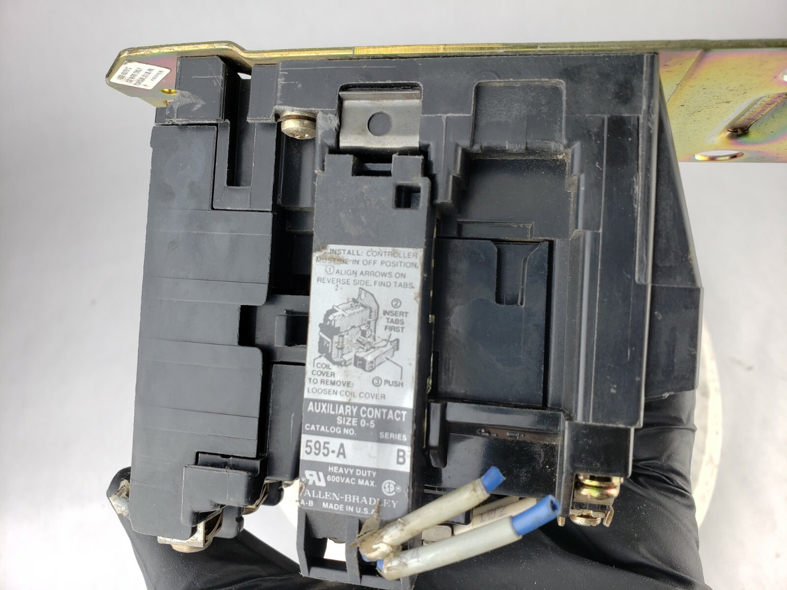 Allen Bradley 509-AOD Nema Size 0 120V Coil CB236 – Motor Starter On Off 595-A