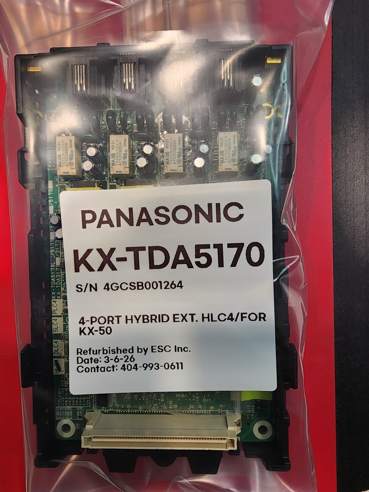 PANASONIC KX-TDA5170/ 4PORT HYBRID EXT. FULLY REFURBISHED. 6 MONTH WARRANTY.