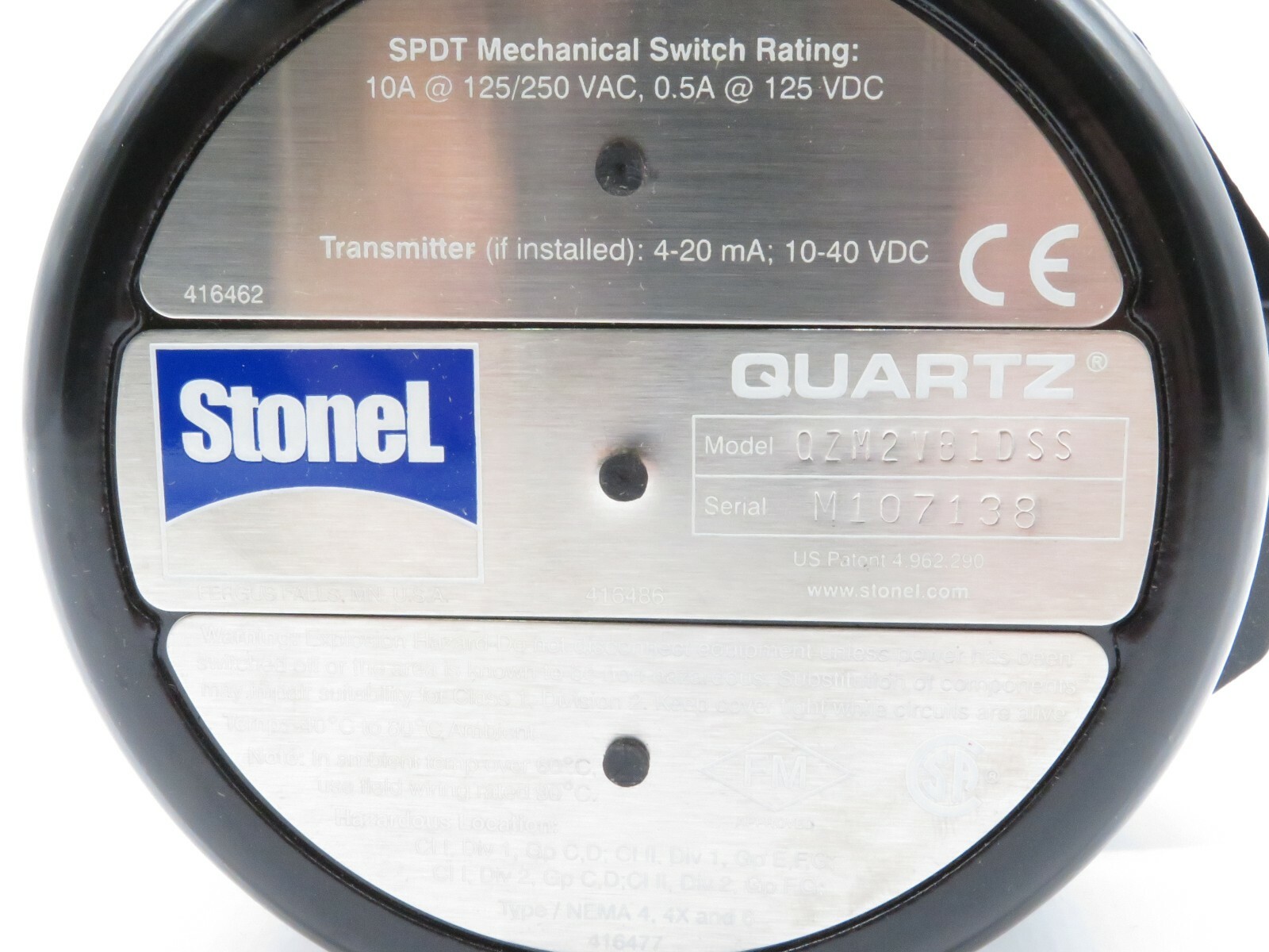 NEW STONEL QZM2VB1DSS LIMIT SWITCH MECHANICAL 10AMP 125/250VAC