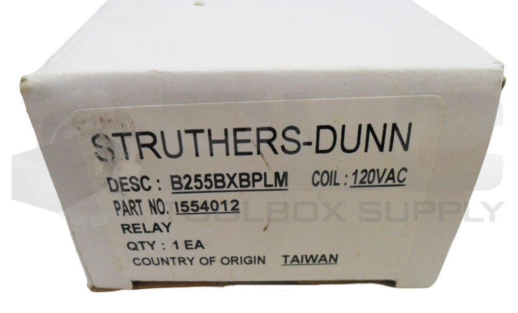 NEW STRUTHERS DUNN B255BXBPLM RELAY 120VAC 50/60HZ I554012