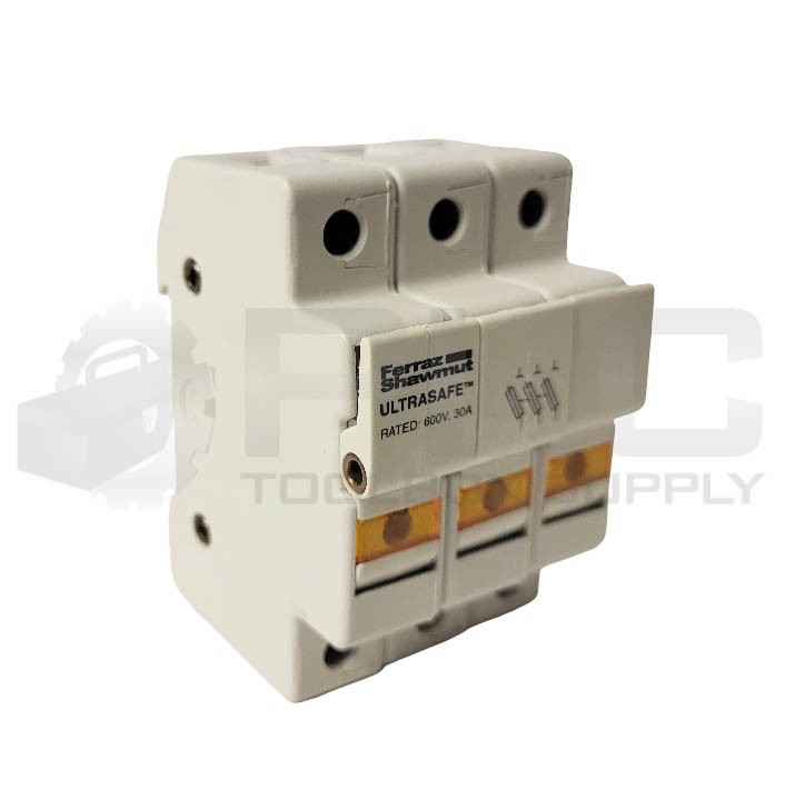 NEW LOT OF 4 FERRAZ SHAWMUT Y219073 ULTRASAFE FUSEHOLDER USM31 3POLE W/INDICATOR