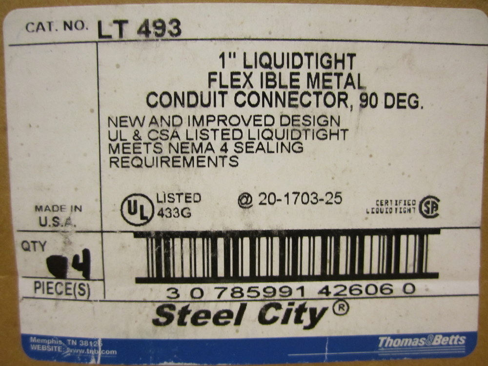 Thomas And Betts LT-493 Conduit Connector (Pack of 4)
