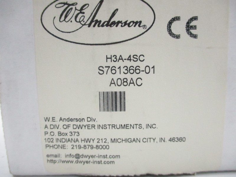 WE ANDERSON H3A-4SC 250VAC 5A 1500PSI NSMP