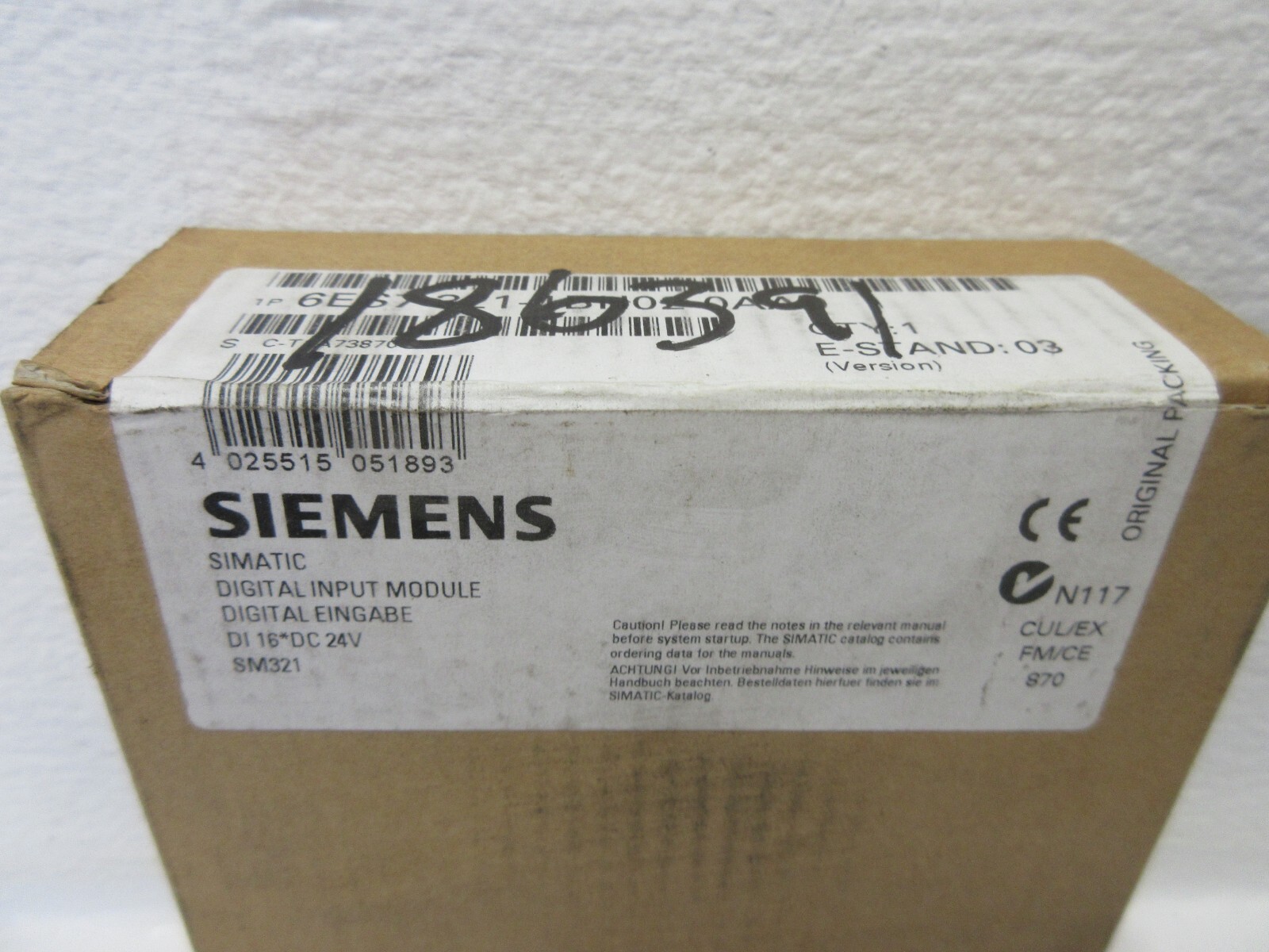 SIEMENS 6ES7 321-1BH02-0AA0 NEW SEALED DIGITAL INPUT MODULE 6ES73211BH020AA0