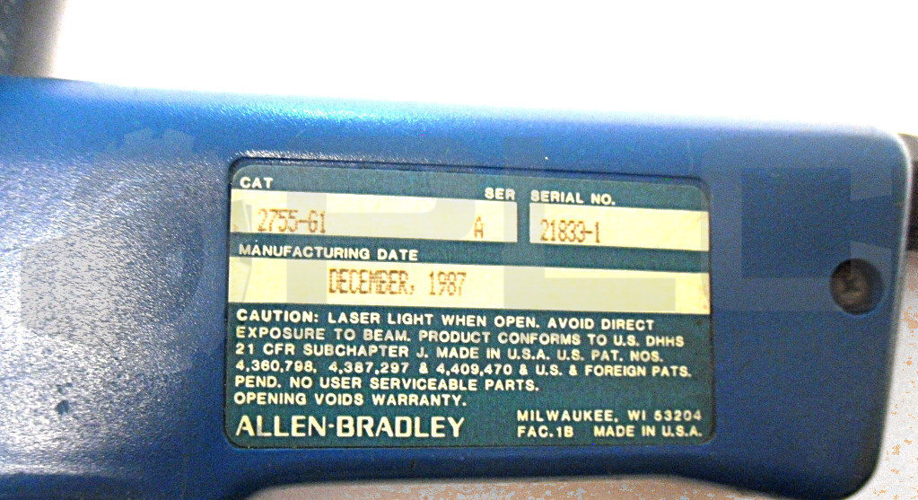 ALLEN BRADLEY 2755-G1 LASER SCANNER