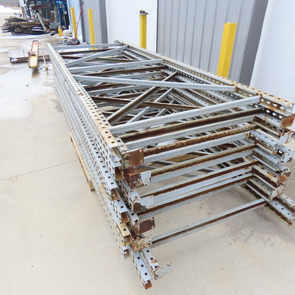 42″ Shaved Pin/Teardrop Warehouse Pallet Racking Beam Upright Decking 12-Section