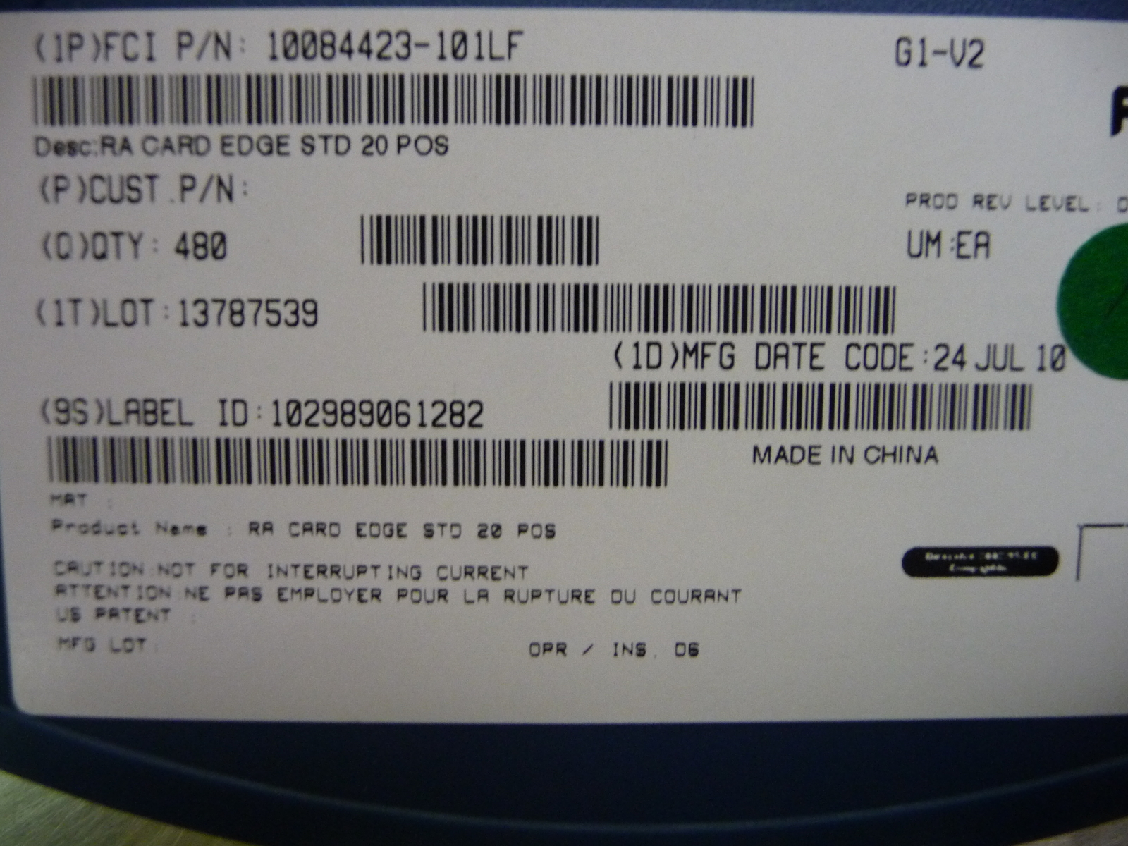 FCI 10084423101LF Qty of 20 per Lot FCI 10084423101LF
