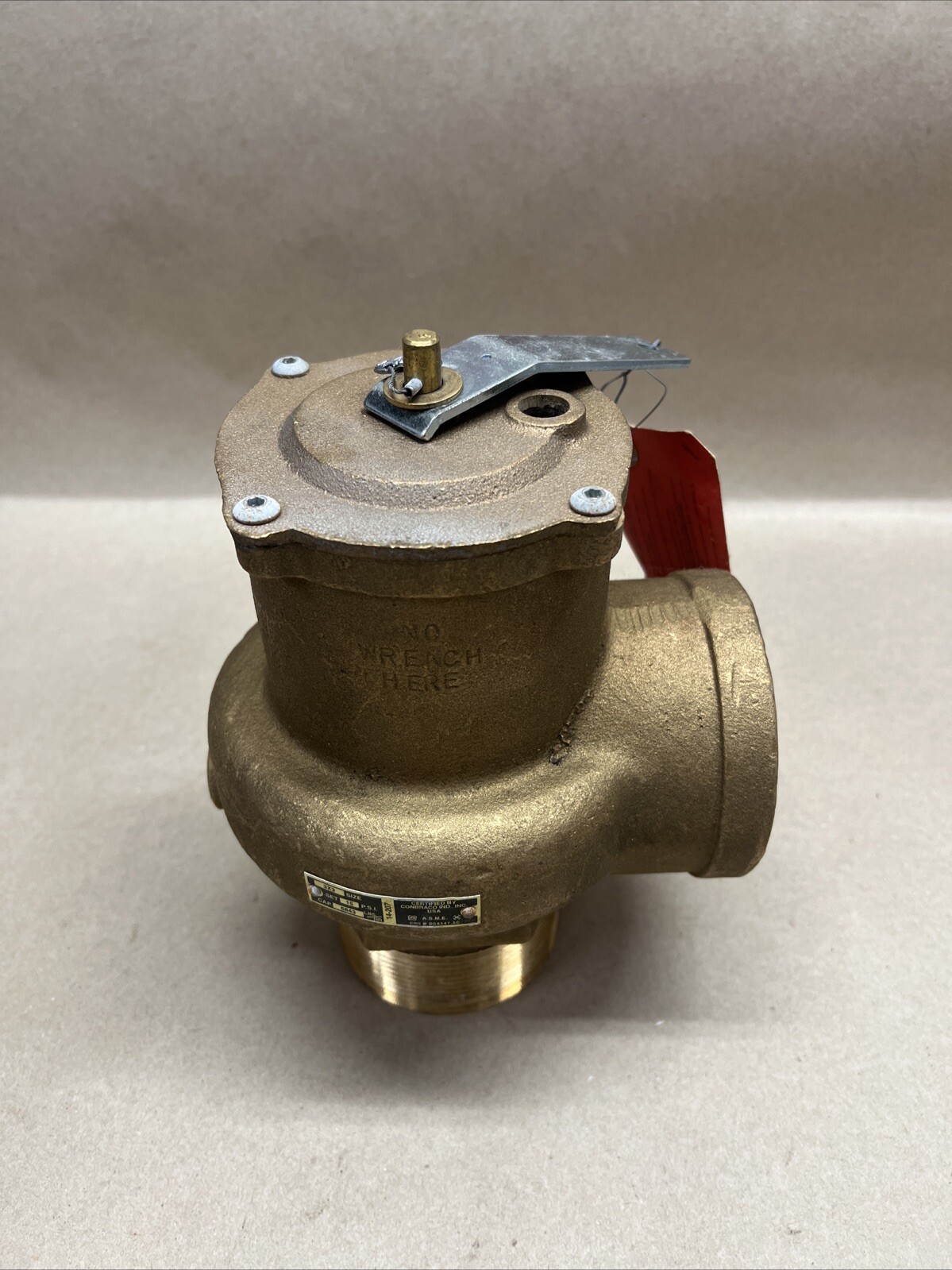Conbraco 3″ Inlet, 3″ Outlet, High Capacity Steam Valve 15 Max psi, Bronze