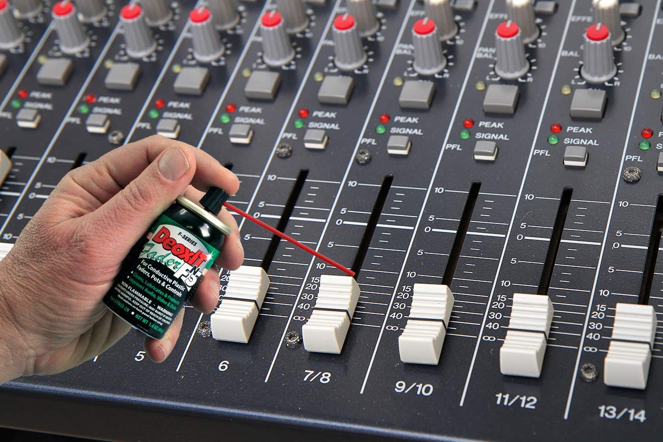 DeoxIT Fader F5S-H6 Spray, Rejuvenates/Lubricates/Protects Faders, Conductive…